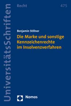 Die Marke Und Sonstige Kennzeichenrechte Im Insolvenzverfahren: Sondergutachten Der Monopolkommision Gemass 44 Postgeset de Benjamin Stillner