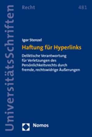 Haftung für Hyperlinks de Igor Stenzel