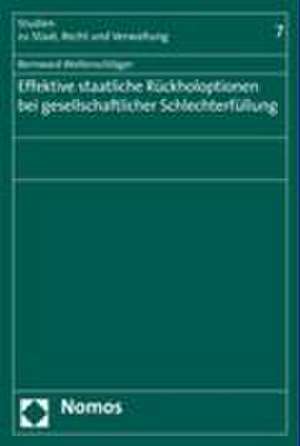 Effektive staatliche Rückholoptionen bei gesellschaftlicher Schlechterfüllung de Bernward Wollenschläger