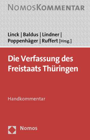 Die Verfassung des Freistaats Thüringen de Joachim Linck