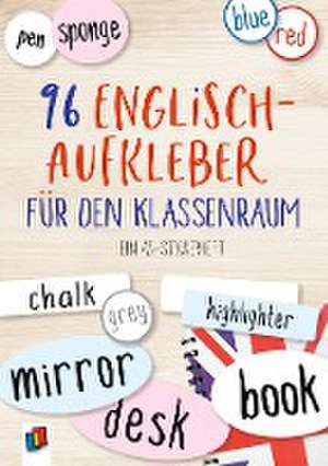 96 Englisch-Aufkleber für den Klassenraum