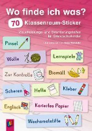 Wo finde ich was? 70 Klassenraum-Sticker de Anja Boretzki