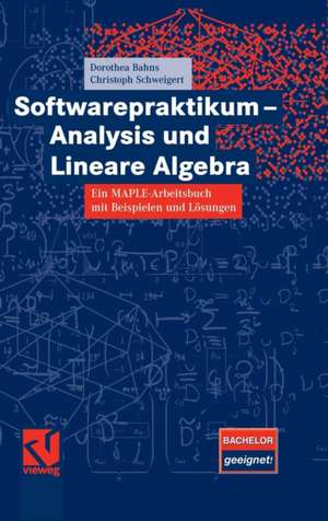 Softwarepraktikum - Analysis und Lineare Algebra: Ein MAPLE-Arbeitsbuch mit vielen Beispielen und Lösungen de Dorothea Bahns