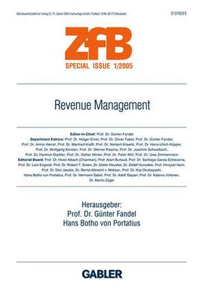 Revenue Management de Günter Fandel