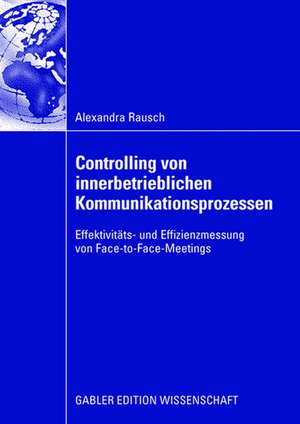 Controlling von innerbetrieblichen Kommunikationsprozessen: Effektivitäts- und Effizienzmessung von Face-to-Face-Meetings de Alexandra Rausch