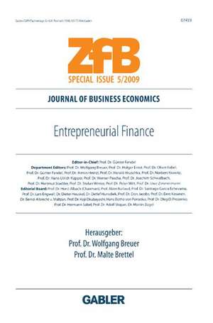 Entrepreneurial Finance de Wolfgang Breuer