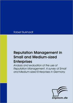 Reputation Management in Small and Medium-Sized Enterprises. Analysis and Evaluation of the Use of Reputation Management. a Survey of Small and Medium: Wie Man in Mesopotamien Karriere Machte de Robert Burkhardt