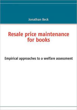 Resale price maintenance for books de Jonathan Beck