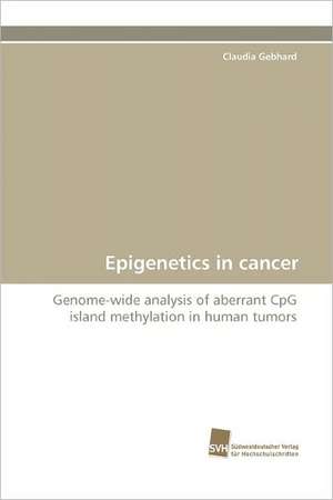 Epigenetics in Cancer: From Bulk to Heterostructures de Claudia Gebhard