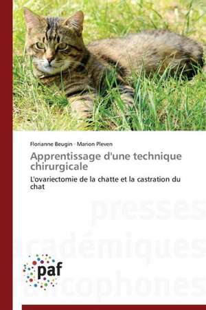 Apprentissage d'une technique chirurgicale de Florianne Beugin