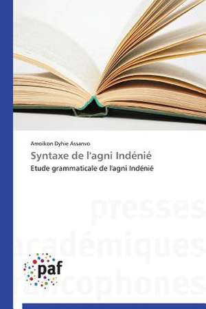 Syntaxe de l'agni Indénié de Amoikon Dyhie Assanvo