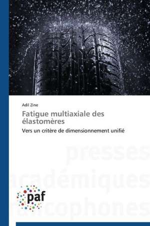 Fatigue multiaxiale des élastomères de Adil Zine