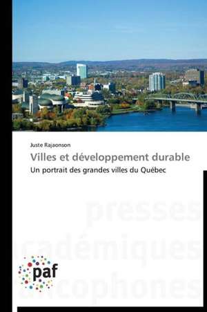 Villes et développement durable de Juste Rajaonson