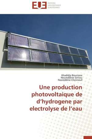 Une Production Photovoltaique de D'Hydrogene Par Electrolyse de L'Eau: Cas de La Zone Cemac de Khadidja Bouziane