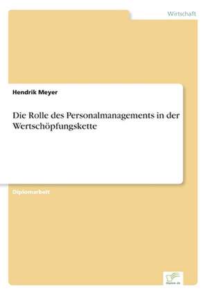 Die Rolle des Personalmanagements in der Wertschöpfungskette de Hendrik Meyer