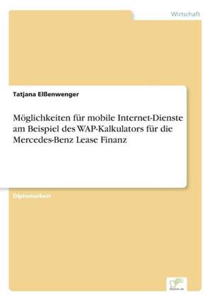 Möglichkeiten für mobile Internet-Dienste am Beispiel des WAP-Kalkulators für die Mercedes-Benz Lease Finanz de Tatjana Elßenwenger