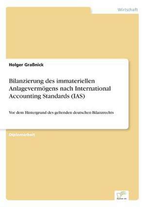 Bilanzierung des immateriellen Anlagevermögens nach International Accounting Standards (IAS) de Holger Graßnick