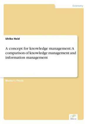 A concept for knowledge management: A comparison of knowledge management and information management de Ulrike Heid