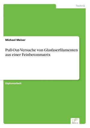 Pull-Out-Versuche von Glasfaserfilamenten aus einer Feinbetonmatrix de Michael Meiser