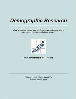 Demographic Research Volume 19 Book 4 de Joshua R. Goldstein