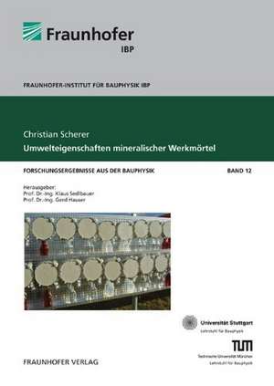 Umwelteigenschaften mineralischer Werkmörtel de Christian Scherer