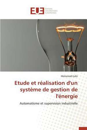 Etude Et Realisation D'Un Systeme de Gestion de L'Energie: Nouvelle Approche de Mohamed Gafsi