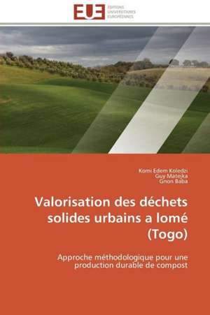 Valorisation Des Dechets Solides Urbains a Lome (Togo): Le Defi de Madagascar de Komi Edem Koledzi