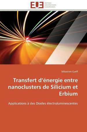 Transfert D Energie Entre Nanoclusters de Silicium Et Erbium: Une Boite Noire? de Sébastien Cueff