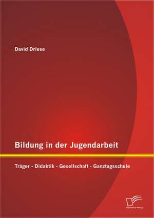 Bildung in Der Jugendarbeit: Tr Ger - Didaktik - Gesellschaft - Ganztagsschule de David Driese