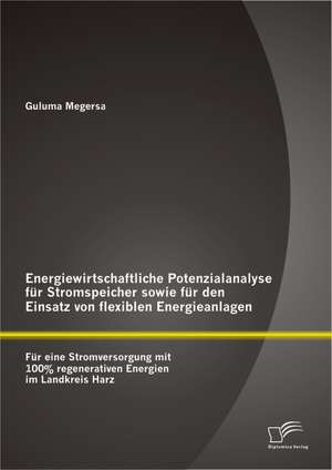 Energiewirtschaftliche Potenzialanalyse Fur Stromspeicher Sowie Fur Den Einsatz Von Flexiblen Energieanlagen: Fur Eine Stromversorgung Mit 100% Regene de Guluma Megersa