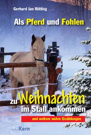 Als Pferd und Fohlen zu Weihnachten im Stall ankommen de Gerhard Jan Rötting