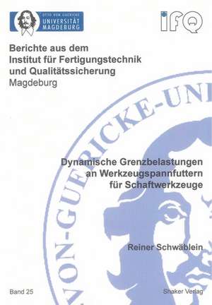 Dynamische Grenzbelastungen an Werkzeugspannfuttern für Schaftwerkzeuge de Reiner Schwäblein