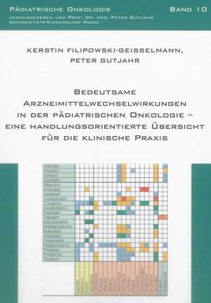 Bedeutsame Arzneimittelwechselwirkungen in der pädiatrischen Onkologie - eine handlungsorientierte Übersicht für die klinische Praxis de Kerstin Filipowski-Geißelmann