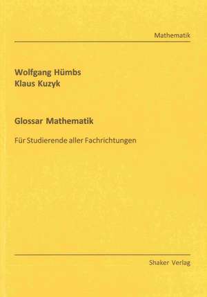 Glossar Mathematik de Wolfgang Hümbs