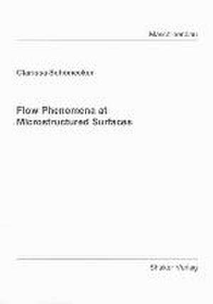 Flow Phenomena at Microstructured Surfaces de Clarissa Schönecker