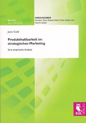 Produkthaltbarkeit im strategischen Marketing de Jasna Cudic