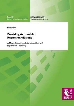 Providing Actionable Recommendations de Paul Marx