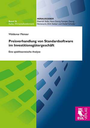 Preisverhandlung von Standardsoftware im Investitionsgütergeschäft de Waldemar Meinzer