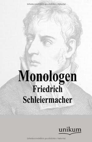 Monologen de Friedrich Schleiermacher