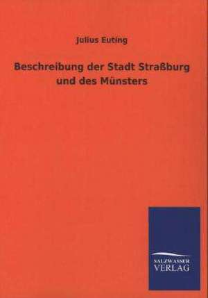 Beschreibung der Stadt Straßburg und des Münsters de Julius Euting