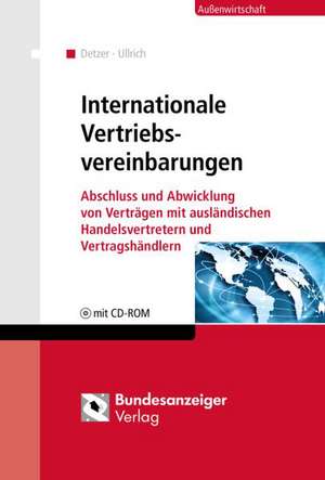 Internationale Vertriebsvereinbarungen de Klaus Detzer