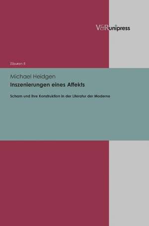 Inszenierungen Eines Affekts: Scham Und Ihre Konstruktion in Der Literatur Der Moderne de Michael Heidgen