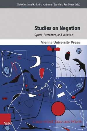 Studies on Negation de Silvio Cruschina