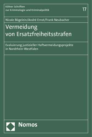 Vermeidung von Ersatzfreiheitsstrafen de Nicole Bögelein