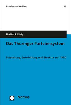 Das Thüringer Parteiensystem de Thadäus R. König