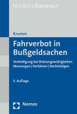 Fahrverbot in Bußgeldsachen de Carsten Krumm