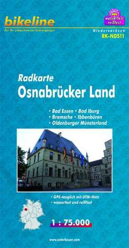 Bikeline Radkarte Deutschland Osnabrück und Umgebung 1 : 75 000