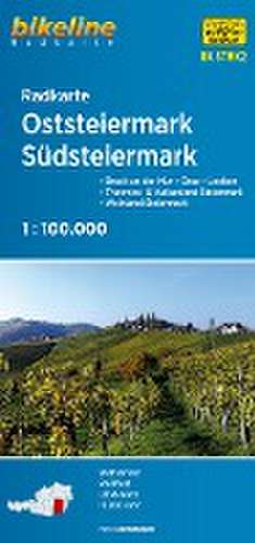 Radkarte Oststeiermark, Südsteiermark 1:100.000 de Esterbauer Verlag