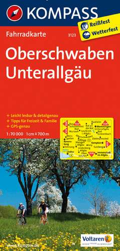 Oberschwaben - Unterallgäu 1 : 70 000 de Kompass-Karten Gmbh