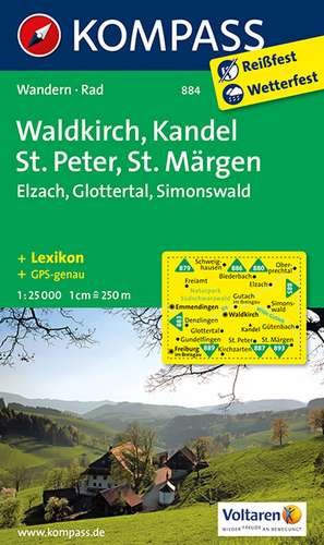 Waldkirch - Kandel - St.Peter - St. Märgen 1 : 25 000 de Kompass-Karten Gmbh